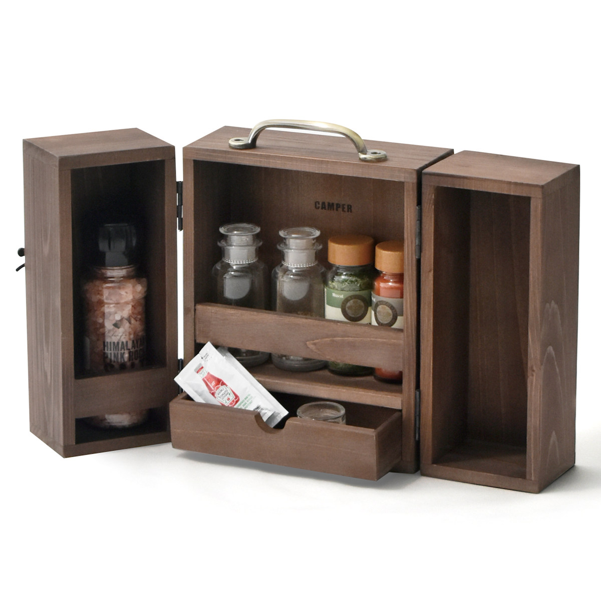 スパイスボックス CAMPER スパイスキャビネット（ 木製 調味料ラック